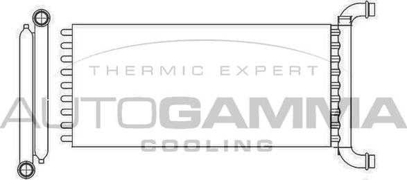 Autogamma 105104 - Heat Exchanger, interior heating car-mod.net