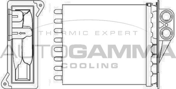 Autogamma 105105 - Heat Exchanger, interior heating car-mod.net