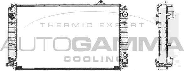 Autogamma 105124 - Radiator, engine cooling car-mod.net