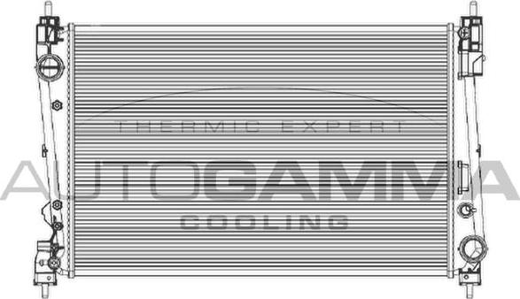 Autogamma 105120 - Radiator, engine cooling car-mod.net