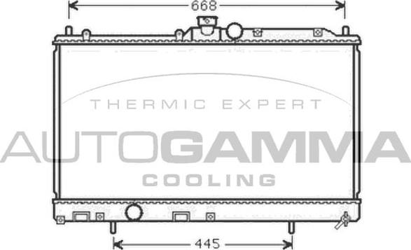 Autogamma 105397 - Radiator, engine cooling car-mod.net