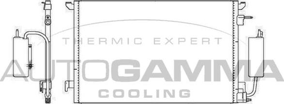 Autogamma 105344 - Condenser, air conditioning car-mod.net