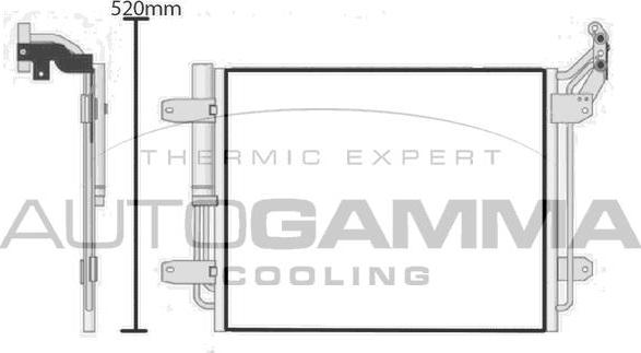 Autogamma 105346 - Condenser, air conditioning car-mod.net