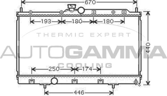 Autogamma 105316 - Radiator, engine cooling car-mod.net