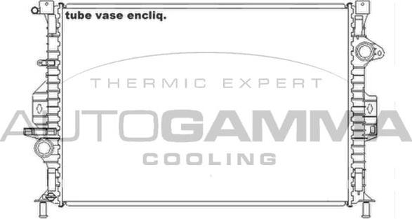 Autogamma 105206 - Radiator, engine cooling car-mod.net