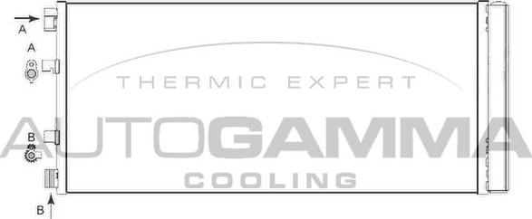 Autogamma 105714 - Condenser, air conditioning car-mod.net