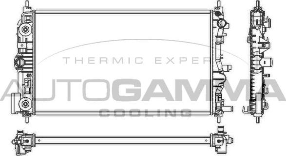 Autogamma 105788 - Radiator, engine cooling car-mod.net
