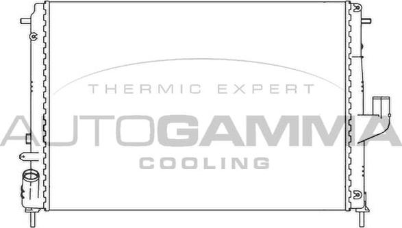 Autogamma 105782 - Radiator, engine cooling car-mod.net