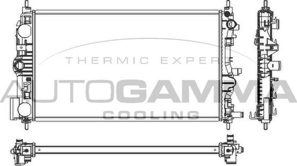 Autogamma 105787 - Radiator, engine cooling car-mod.net
