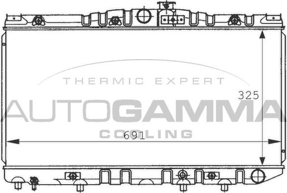 Autogamma 100993 - Radiator, engine cooling car-mod.net