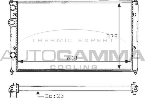 Autogamma 100948 - Radiator, engine cooling car-mod.net