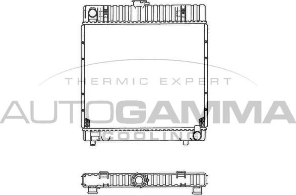 Autogamma 100527 - Radiator, engine cooling car-mod.net