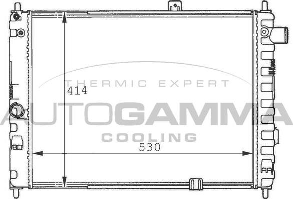 Autogamma 100664 - Radiator, engine cooling car-mod.net