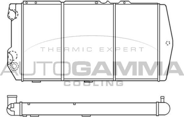 Autogamma 100054 - Radiator, engine cooling car-mod.net