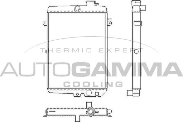 Autogamma 100038 - Radiator, engine cooling car-mod.net