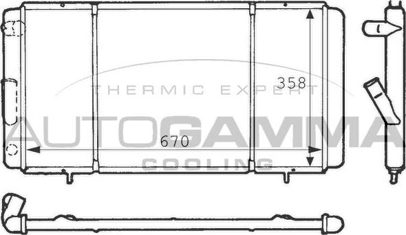 Autogamma 100863 - Radiator, engine cooling car-mod.net
