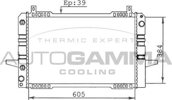 Autogamma 100382 - Radiator, engine cooling car-mod.net