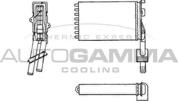 Autogamma 101655 - Heat Exchanger, interior heating car-mod.net