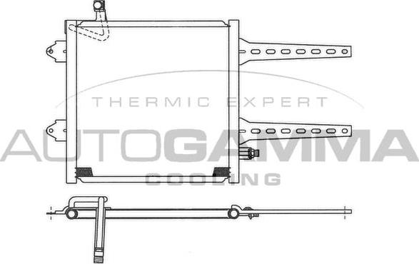 Autogamma 101603 - Condenser, air conditioning car-mod.net