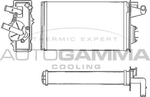 Autogamma 101621 - Heat Exchanger, interior heating car-mod.net