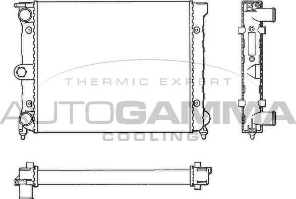Autogamma 101041 - Radiator, engine cooling car-mod.net