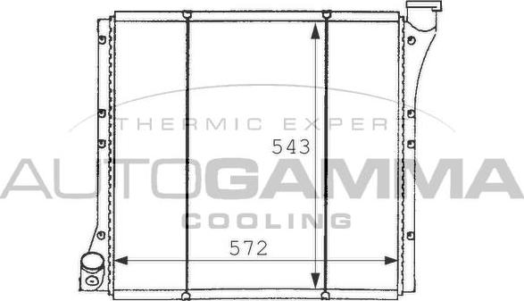 Autogamma 101063 - Radiator, engine cooling car-mod.net