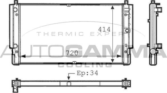 Autogamma 101083 - Radiator, engine cooling car-mod.net