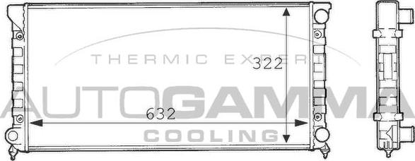 Autogamma 101072 - Radiator, engine cooling car-mod.net