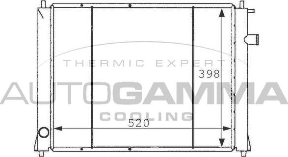 Autogamma 101254 - Radiator, engine cooling car-mod.net