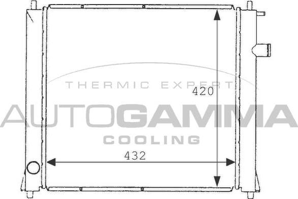 Autogamma 101253 - Radiator, engine cooling car-mod.net