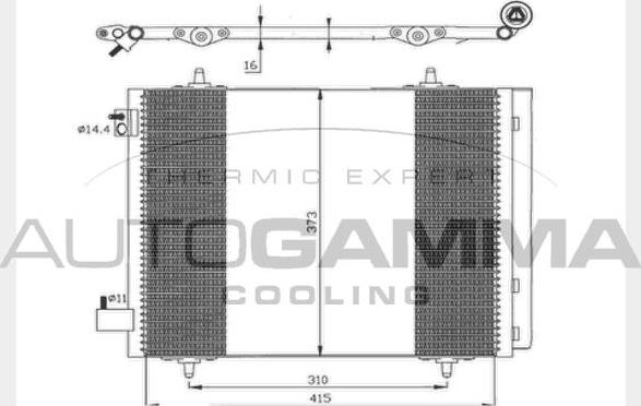 Autogamma 103996 - Condenser, air conditioning car-mod.net