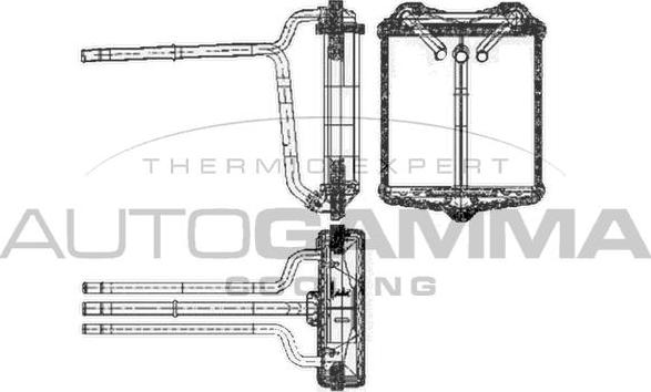 Autogamma 103449 - Heat Exchanger, interior heating car-mod.net