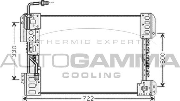 Autogamma 103476 - Condenser, air conditioning car-mod.net