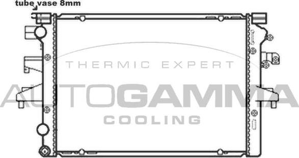 Autogamma 103544 - Radiator, engine cooling car-mod.net