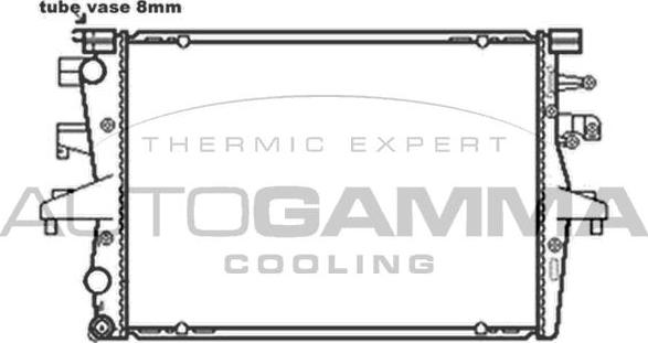Autogamma 103543 - Radiator, engine cooling car-mod.net