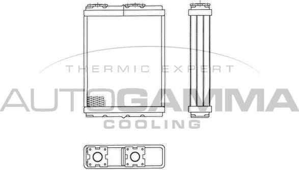 Autogamma 103510 - Heat Exchanger, interior heating car-mod.net