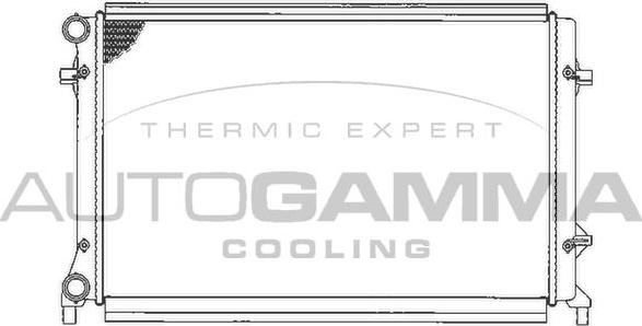 Autogamma 103613 - Radiator, engine cooling car-mod.net