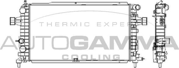 Autogamma 103629 - Radiator, engine cooling car-mod.net