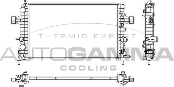 Autogamma 103628 - Radiator, engine cooling car-mod.net
