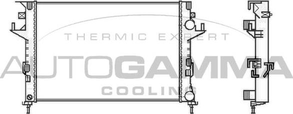 Autogamma 103031 - Radiator, engine cooling car-mod.net
