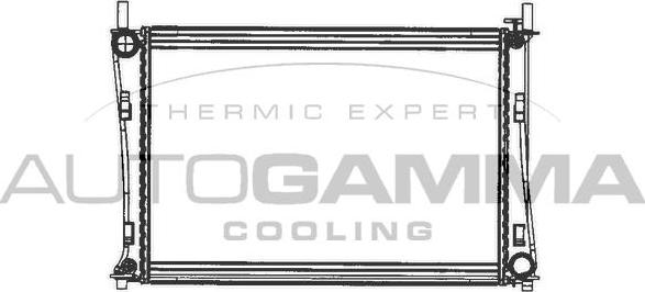 Autogamma 103072 - Radiator, engine cooling car-mod.net