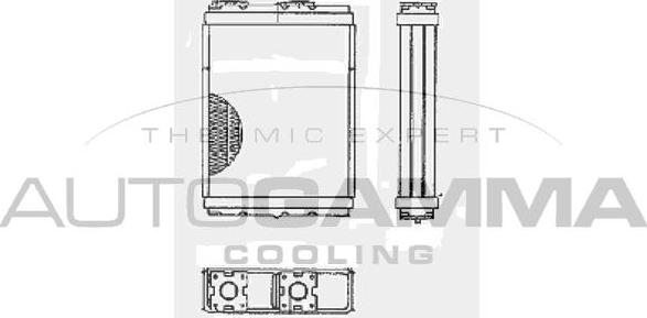 Autogamma 103145 - Heat Exchanger, interior heating car-mod.net
