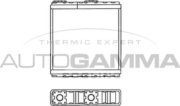Autogamma 103143 - Heat Exchanger, interior heating car-mod.net