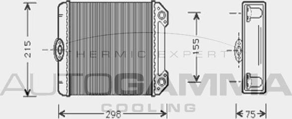 Autogamma 103263 - Heat Exchanger, interior heating car-mod.net