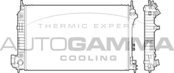Autogamma 103238 - Radiator, engine cooling car-mod.net