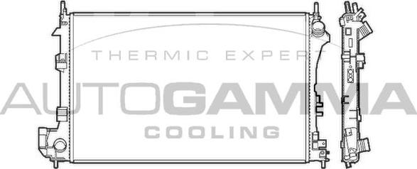Autogamma 103237 - Radiator, engine cooling car-mod.net