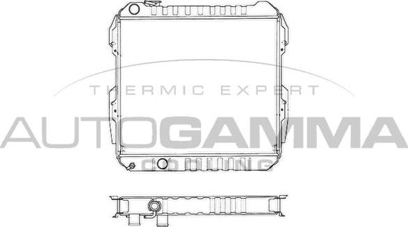 Autogamma 102967 - Radiator, engine cooling car-mod.net