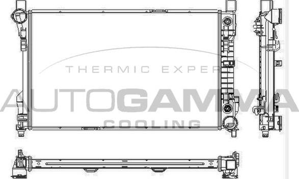 Autogamma 102918 - Radiator, engine cooling car-mod.net