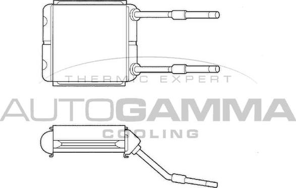 Autogamma 102453 - Heat Exchanger, interior heating car-mod.net