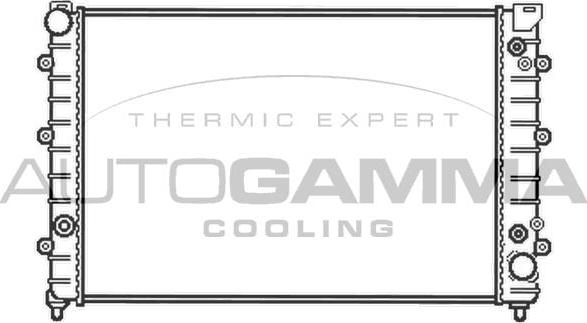 Autogamma 102893 - Radiator, engine cooling car-mod.net